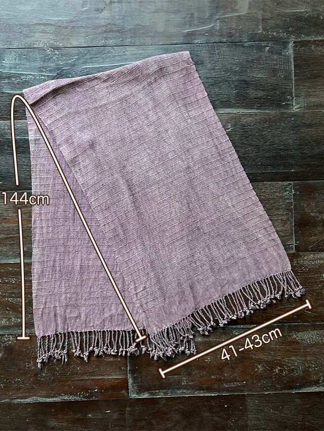 HEMP100% 厚手 手織り ショール・草木染め