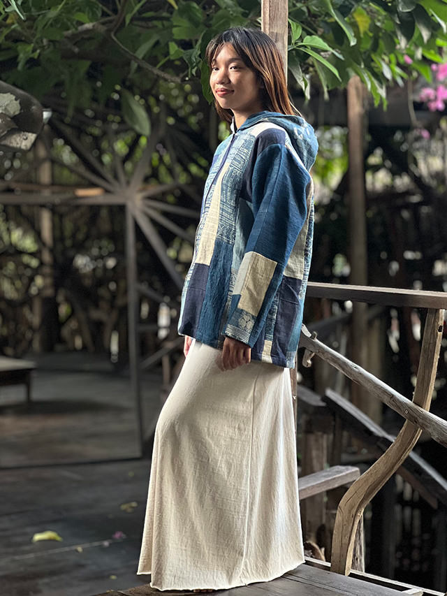 HEMP100% 草木染め パッチワーク ジャケット【パヤカ オンラインショップ】