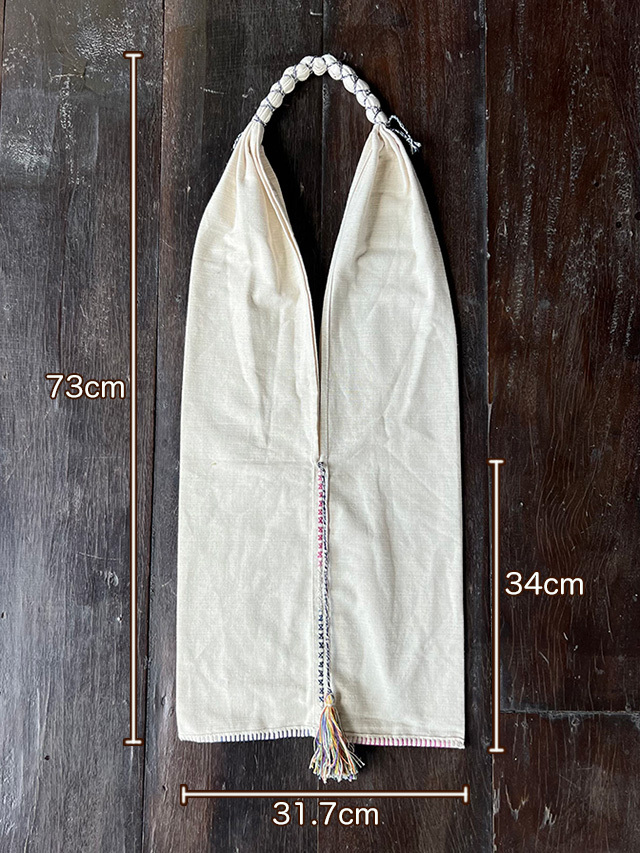 COTTON100% 手縫い タッセル付き バッグ