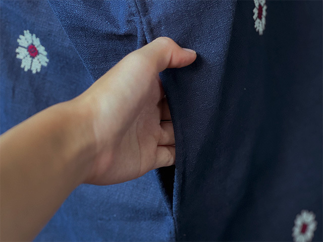 HEMP100% ヤオ族 手縫い手刺繍 貫頭衣 ワンピース 