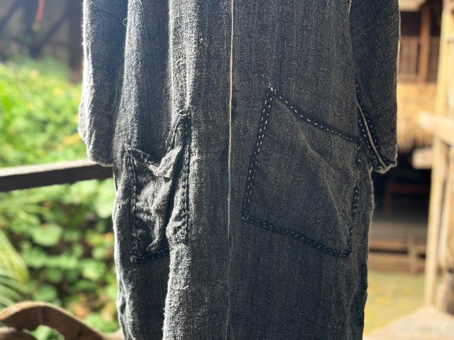 HEMP100% 手織り手縫い 貫頭衣 ストーンウォッシュ ワンピース【パヤカ