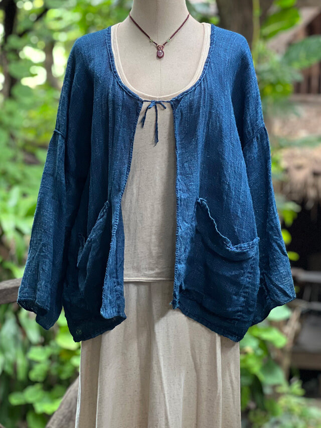 HEMP100% 手織り 手縫い ジャケット・草木染め【パヤカ オンライン