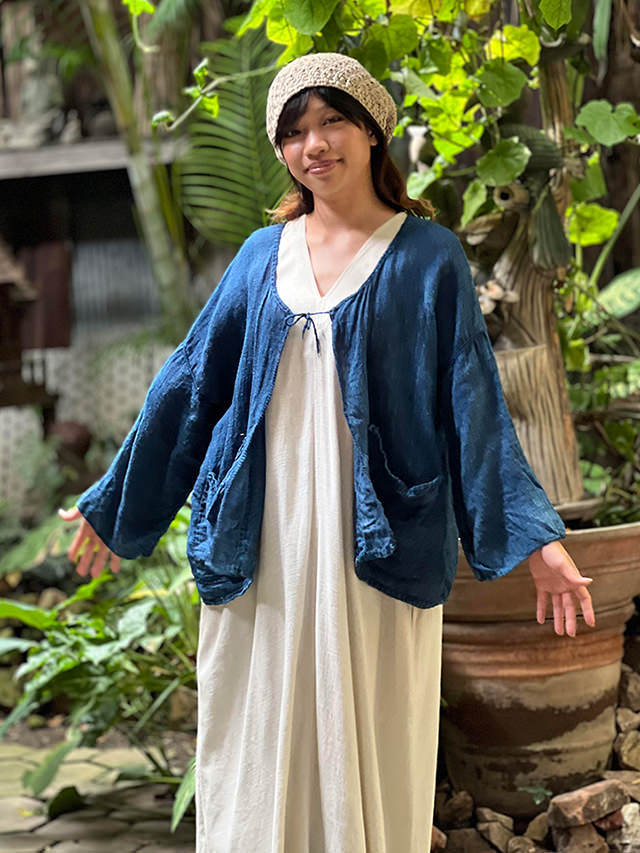 HEMP100% 手織り 手縫い ジャケット・草木染め【パヤカ オンライン