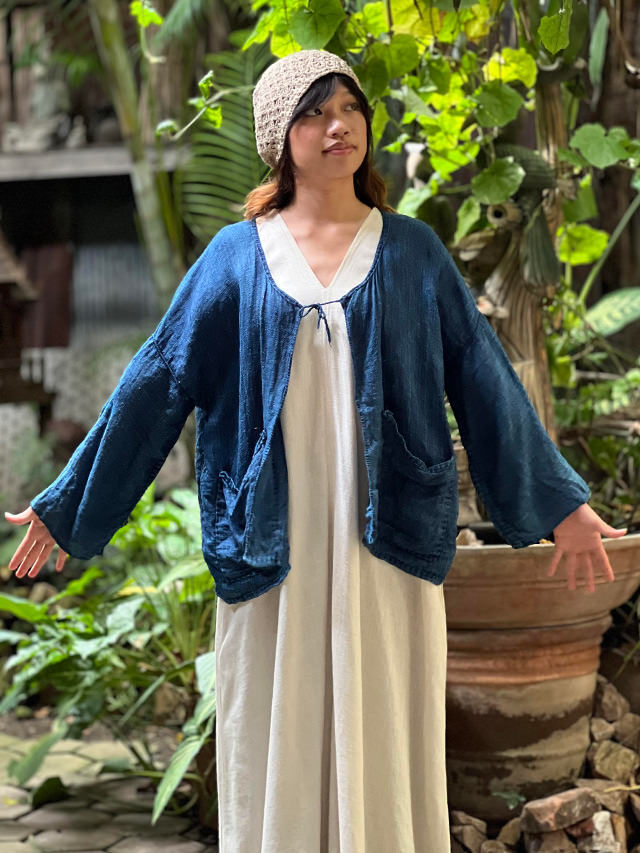 HEMP100% 手織り 手縫い ジャケット・草木染め【パヤカ オンライン