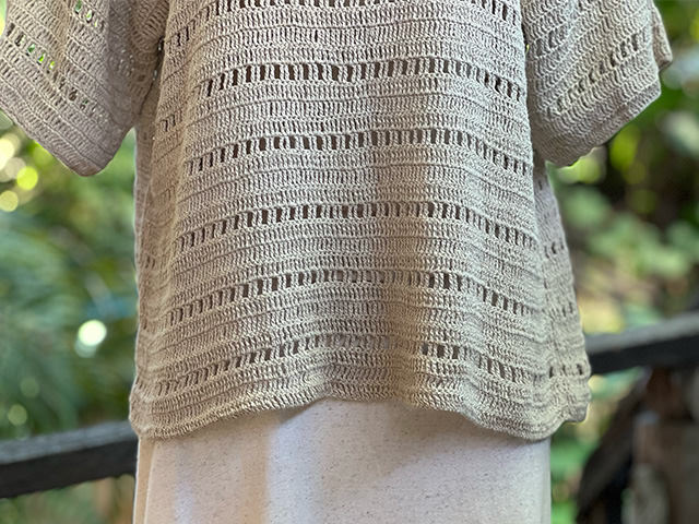 HEMP100% 手編み Tee