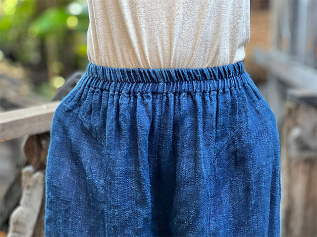 HEMP100% 手織りパンツ・草木染め