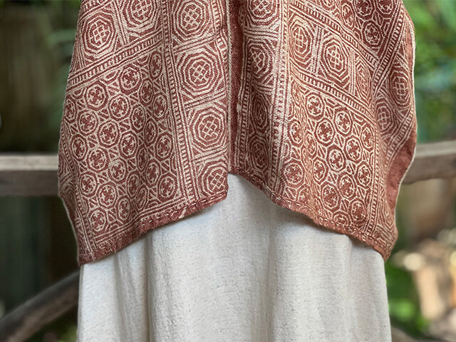 HEMP100% 手織り手縫い バティック 貫頭衣