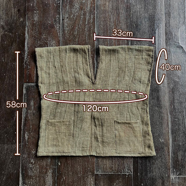 HEMP100% _織り ハンド ステッチ TEE