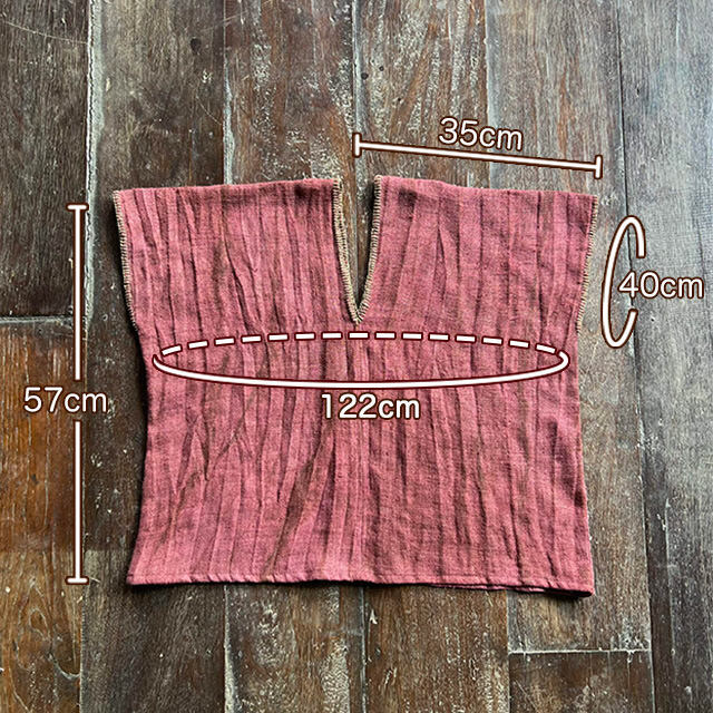 HEMP100% _織り ハンド ステッチ TEE