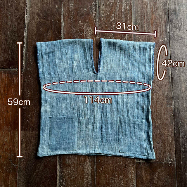 HEMP100% _織り ハンド ステッチ TEE