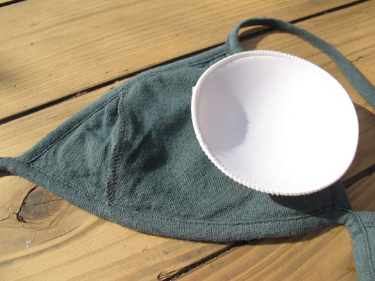 ヘンプコットン 三角ブラ・部分写真