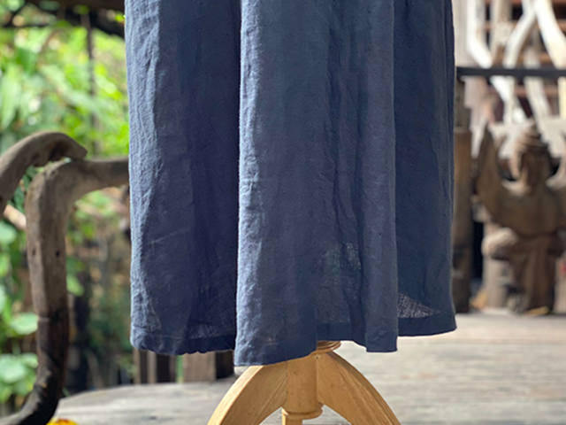 HEMP100% 山岳_族 刺繍付き ワンピース