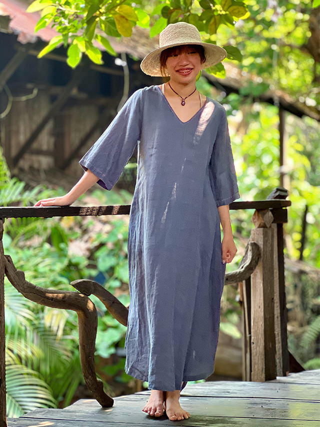 タイ ヘンプ ワンピース 麻 貫頭衣 ヤオ族 モン族 ナガ族 アカ族 タイ ヘンプ ワンピース 麻 貫頭衣 ヤオ族 モン族 ナガ族 アカ族 HEMP100%