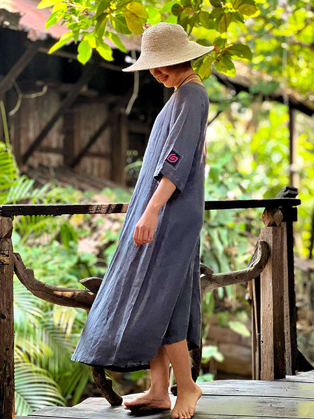 HEMP100% 山岳民族 刺繍付き ワンピース【パヤカ オンライン