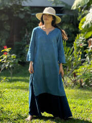 asana HEMP100% クルタ風 チュニック・草木染め【パヤカ オンライン