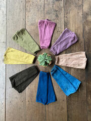 asana ヘンプコットン スウェット あったか NEW レッグウォーマー・草木染め