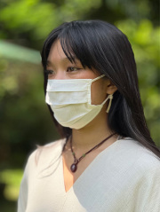 asana HEMP100% 大判 布マスク・きなり