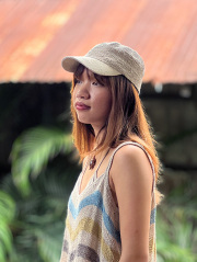 HEMP100% 手織り手編み キャップ