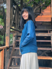 asana ヘンプコットン 刺し子 ジャージ トップス・草木染め