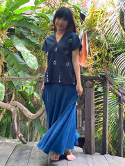 HEMP100% ヤオ族 手縫い手刺繍 タッセル付き 貫頭衣