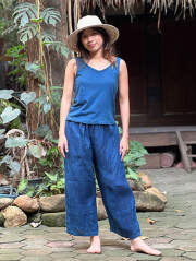 HEMP100% 手織りパンツ・草木染め