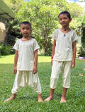 asana KIDS ヘンプコットン 薄手 ラグランTee・きなり