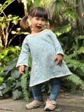 asana KIDS ふかふか 麻柄プリント チュニック