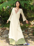 asana カシュクールロングカーデ・きなり