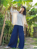 asana NEW 薄手ワイドフレアーパンツ・草木染め