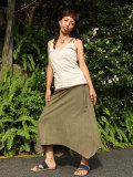 asana NEW2WAYスカート・草木染め バティック蜜蝋付き