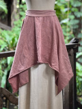 【アウトレット品】asana ヘンプコットン 厚手 ギザギザ スカート・草木染め/チーク