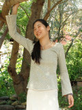 asana フレアースリーブ・Hemp of life プリント
