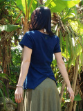 asana ひらひらクロスTee・草木染め