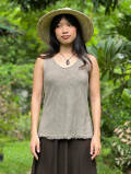 asana HEMP100% テロテロ バイアス タンクトップ・草木染め