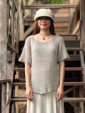 HEMP100% ニット 手編み Tee・きなり