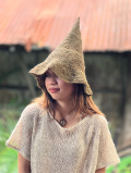 HEMP100% 手編み とんがり帽子
