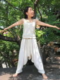 asana ヘンプ シルク ゆるりパンツ・きなり