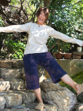 asana ふかふか ショートパンツ・草木タイダイ