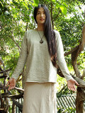 asana ロングスリーブTee・Hemp of life プリント