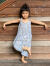 asana KIDS 麻100% 麻柄プリント オーバーオール