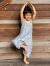 asana KIDS 麻100% 麻柄プリント オーバーオール