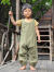 asana KIDS HEMP100% 薄手 オーバーオール・草木染め