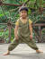 asana KIDS HEMP100% 薄手 オーバーオール・草木染め