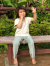 asana KIDS プリントパッチワークパンツ