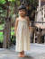 asana KIDS HEMP100% 薄手 2Way スカート・きなり