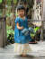 asana KIDS HEMP100% ガーゼ フリフリ チュニック・草木染め