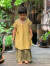 asana KIDS HEMP100% ガーゼ フリフリ チュニック・草木染め