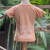 asana ヘンプコットン 薄手 ラグラン Tee・手刷り ツリープリント 草木染め
