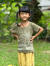 asana KIDS ヘンプコットン 薄手 ラグランTee・手刷り 大調和 プリント 草木染め 