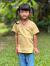 asana KIDS ヘンプコットン 薄手 ラグランTee・手刷り ハーモニー プリント 草木染め 